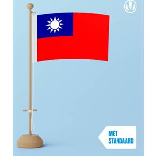 👉 Tafelvlag active Taiwan 10x15cm | met standaard 7424949897836