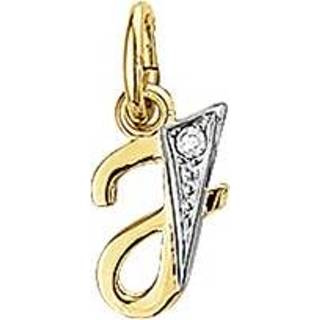 👉 Hanger geelgoud diamant active Alfabet Letter J van met