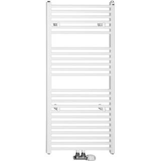 Handdoekradiator wit staal direct Aqualine badkamer handdoek radiator 45x132cm 539Watt 7439656722777