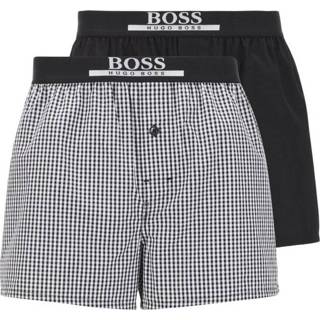 👉 Boxershort elastaan s|m|l|xl male zwart Hugo Boss 2-pack boxershorts woven ruit