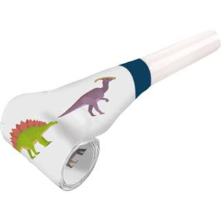 👉 Wit papier Amscan Feesttoeters Happy Dinosaurs 30 Cm 8 Stuks 13051874025