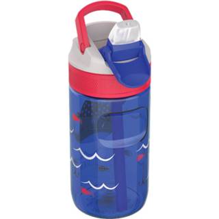 👉 Drinkfles rood blauw siliconen kunststof Kambukka Lagoon Whale 400 Ml Rood/blauw 5407005141878