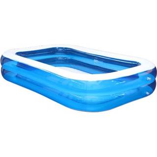 👉 Rechthoekig zwembad kunststof blauw Opblaasbaar 262 X 175 51 Cm - Opblaasbare Zwembaden 8720147991291