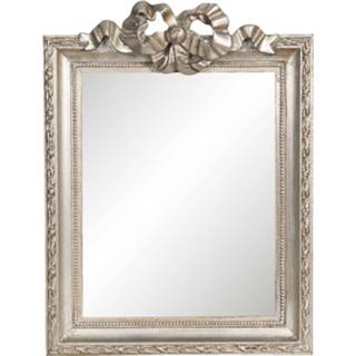👉 Clayre & Eef Wandspiegel 25*2*34 Cm Zilverkleurig Hout Grote Spiegel