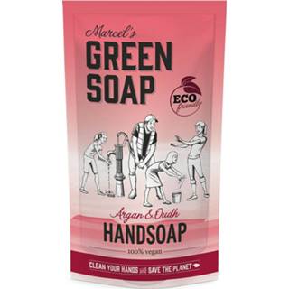 👉 Handzeep donkergroen active Marcel's Green Soap Argan&Oudh Navul Stazak 500 ml 8719325558883