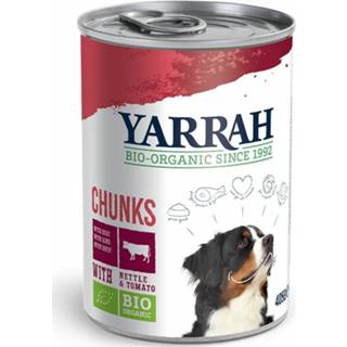 👉 Yarrah Bio Brokjes In Saus Hondenvoer Rund-Tomaat 405 gr