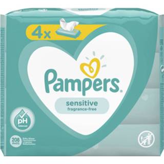👉 Pamper active baby's 3x Pampers Babydoekjes Sensitive Navulpak 4x 52st 208 Stuks 8001841062617