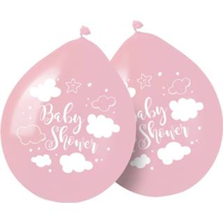👉 Ballon roze wit baby's Folat Ballonnen Baby Shower 30 Cm Latex Roze/wit 8 Stuks 8714572653657