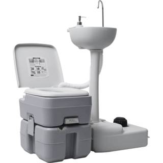 👉 Wasbak grijs active Kampeertoilet en draagbaar 8719883878232