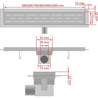 👉 Doucheafvoer staal active rechthoekig bubbel 930x140 mm roestvrij 8718475979142