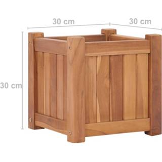 👉 Plantenbak teakhout active verhoogd 30x30x30 cm massief 8719883827322