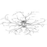 👉 Plafondlamp active wit acryl kristal met kristallen bladarmen voor 5xE14 8719883913476