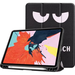 👉 Pencil active IPad Air 2020 hoes - 10.9 inch Tri-Fold Book Case met Apple Houder Don't Touch Me 8719793113522