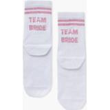 Team Bride Sokken Met Tekst, White