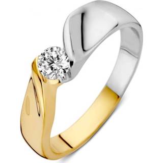 👉 Zirkonia bicolor active Excellent Jewelry Ring met Losse Uiteinden en