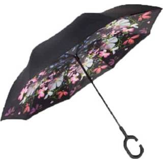 👉 Paraplu active Stand-up auto achteruit zonnige dubbele zonwering parasol (Flower Fairy H5)