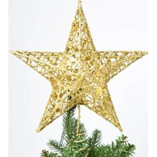 👉 Kerstboom active Glitter ijzeren ster decoratie ornament, afmeting: 30 cm x 25 cm, levering in willekeurige kleur 6922620063699
