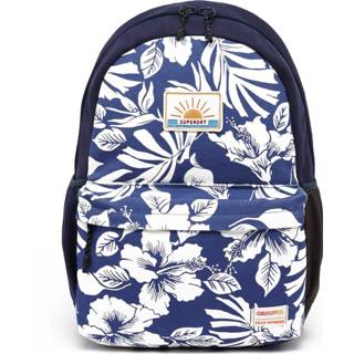 👉 Backpack Campus Cobalt polyester montana blauw Superdry Vintage Cali Print