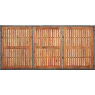 👉 Terrastafel active grijs acaciahout Tuintafel 190x90x75 cm poly rattan en massief 8719883867762