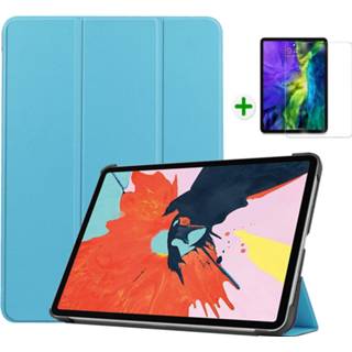 👉 Screenprotector blauw active IPad Air 2020 hoes - 10.9 inch en Tablet met Auto sleep/wake Functie Licht 8719793116561