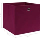 👉 Opbergbox rood stof active Opbergboxen 4 st 32x32x32 cm donkerrood 8719883891101