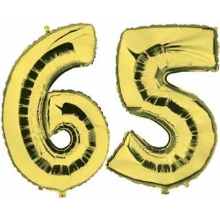 👉 Ballon goud active Opblaas 65 jaar ballonnen