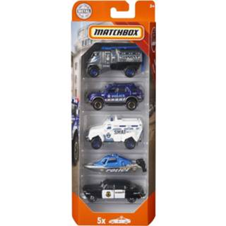 👉 Active Matchbox Die-Cast Politievoertuigen 5 Stuks 887961685381