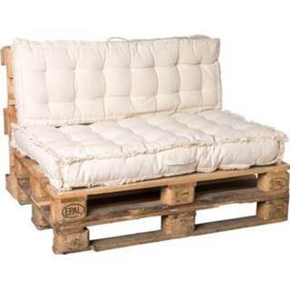 👉 Polyester Luxe palletkussens - naturel set van 2 8716963134738