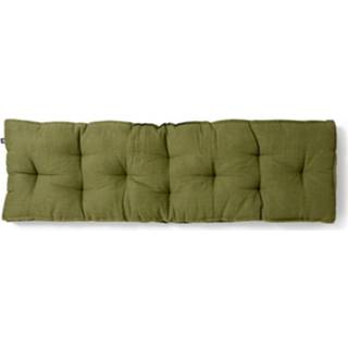 👉 Groen teak polyester Kussen bankje - 35x120 cm 8716963134257