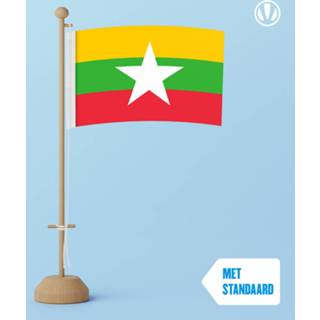 Tafelvlag active Myanmar 10x15cm | met standaard 7424954471441