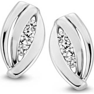 👉 Oorsteker witgouden active Excellent Jewelry Oorstekers met Drie Stroken en Zirkonia?s 8785259696304