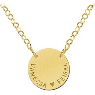 👉 Oorhanger active Names4ever Ronde Gouden Hanger voor Twee Namen met Ketting GMNH001
