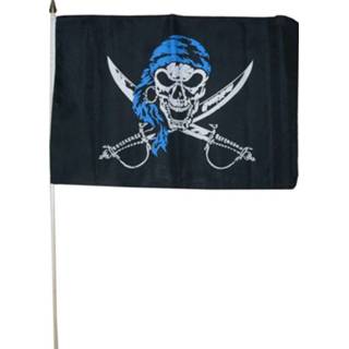 👉 Zwaaivlag active Piraat blauw 30x45cm 7424948229201