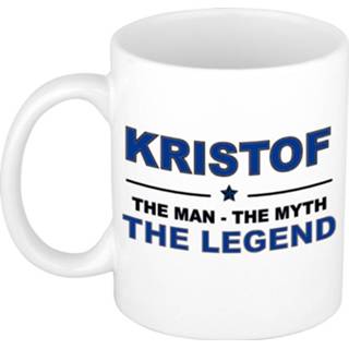 👉 Koffiemok mannen Namen / theebeker Kristof The man, myth legend 300 ml