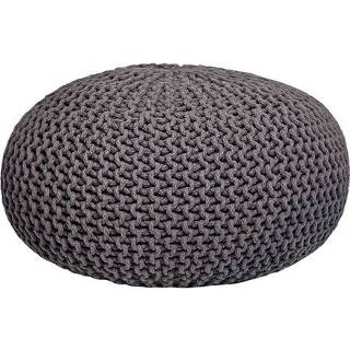 👉 Poef katoen l grijs LABEL51 Knitted 8718885279504 8720143414169