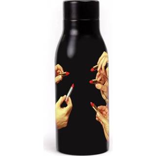 👉 Lippenstift zwart RVS active Seletti Thermische Fles Toiletpaper Lipstick Black 500ml 8008215159935