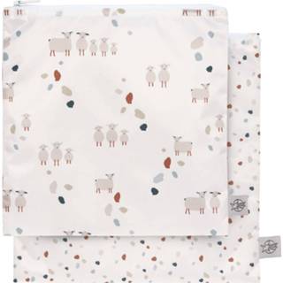 👉 Kinderservies active kinderen Lässig Snack Bag 2 pcs Tiny Farmer Dots/Sheep - 4042183424934