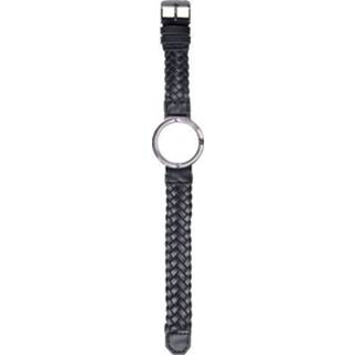 👉 Zwart leather active JU'STO J-WATCH bandje Braided Black 8056093293913