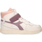 👉 Wit paars rubber active Diadora Sport Mi Basket Mid Icona Wit/Paars 8032521544895