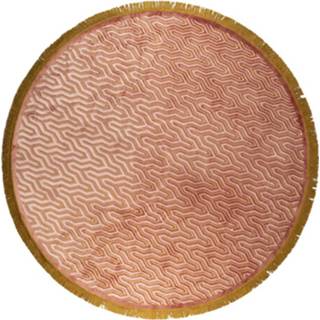 👉 Vloerkleed roze polyester symmetrisch patroon active Bold Monkey I Feel So Soft Round Pink 200 cm 8718548056763