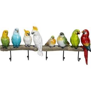 👉 Kapstok multicolor metaal wandkapstok active kapstokhaken Kare Exotic Birds 4025621847946