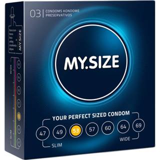 👉 Condoom transparant latex MySize 53 - Gemiddelde Condooms 3 stuks 4025838843656 4025838830137 4025838820138