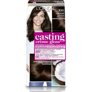 👉 Dag crème bruin active 3x L'Oréal Casting Gloss Haarkleuring 300 Dark Delight - Donkerbruin 3600520985350