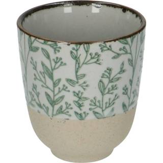 Beker, steengoed, takjes groene active 00021865 Beker groene active Beker, steengoed, takjes