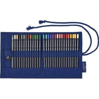 👉 Kleurpotlood active Faber Castell FC-114752 Roletui Met 27 Goldfaber Kleurpotloden, 1 Puntenslijper En Potlood 4B 4005401147527