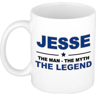 👉 Beker mannen Jesse The man, myth legend cadeau koffie mok / thee 300 ml