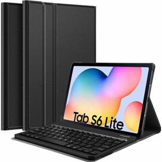 👉 Bluetooth toetsenbord zwart active Samsung Galaxy Tab S6 Lite Case - hoes QWERTY layout Keyboard Cover Magneetsluiting Sleep/Wake-up functie 8719793079569