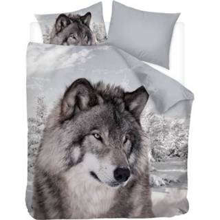 👉 Dekbedovertrek katoen multikleur Snoozing Winter Wolf - Lits-jumeaux 260x200/220 Cm Multi Kleur 8719151091615