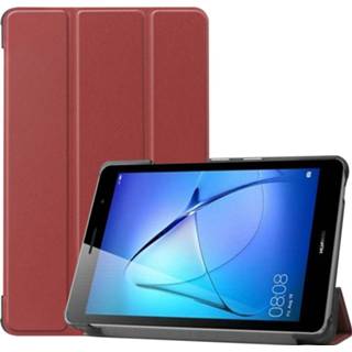 👉 Paars active Huawei MatePad T8 hoes - Tri-Fold Book Case 8719793095101