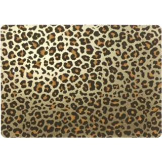 👉 Placemat gouden goudkleurig 6x Placemats/onderleggers Panterprint 30 X 45 Cm - Tafel Dekken Hippe Tafeldecoratie 8720276427883